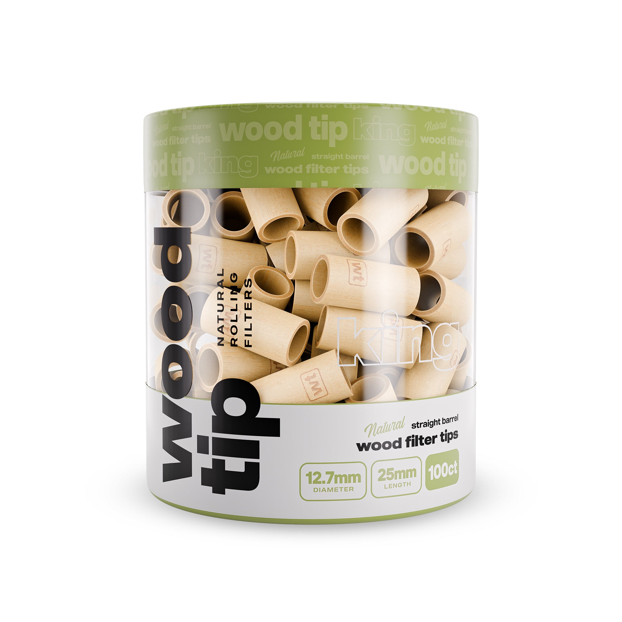 King Wood 50ct wood tips, 12.7mm organitips nicetips, midnightsmoking propertips and riptips premium collection